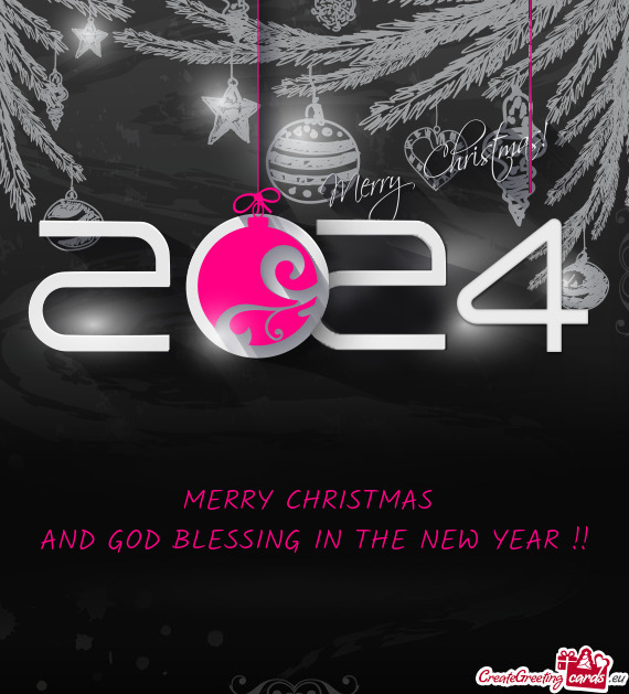 AND GOD BLESSING IN THE NEW YEAR