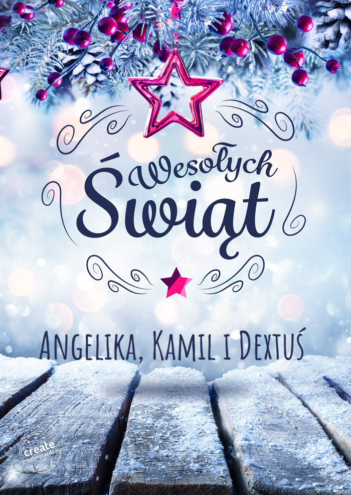 Angelika, Kamil i Dextuś Wesołych Świąt