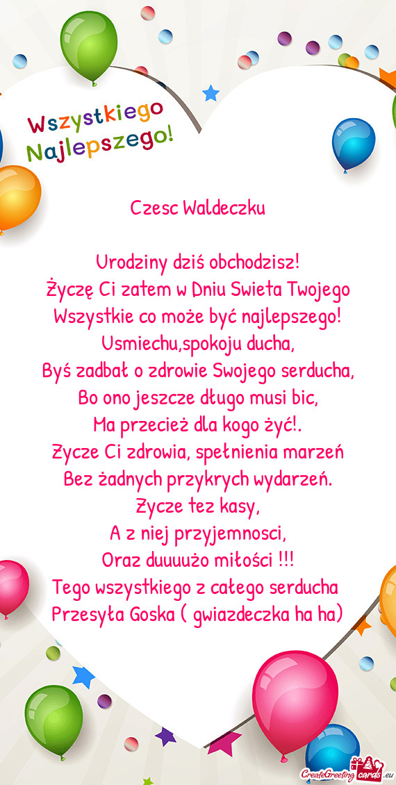 Czesc Waldeczku