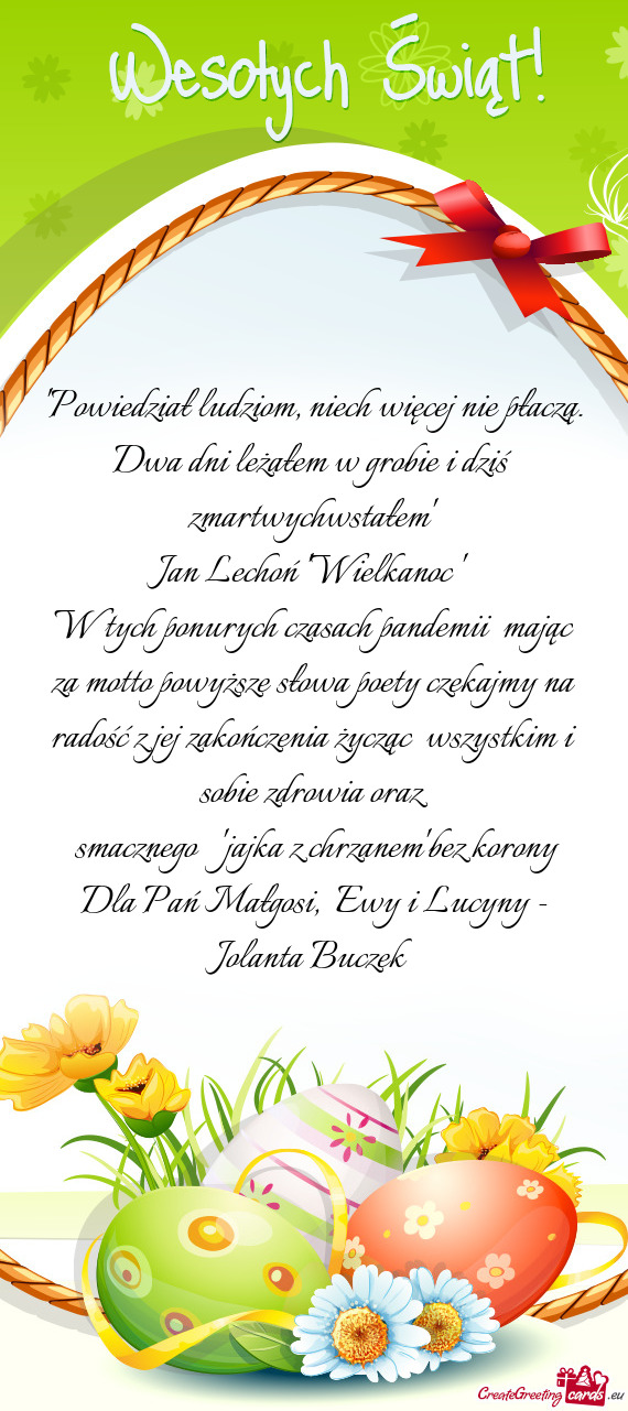 Dla Pań Małgosi, Ewy i Lucyny - Jolanta Buczek