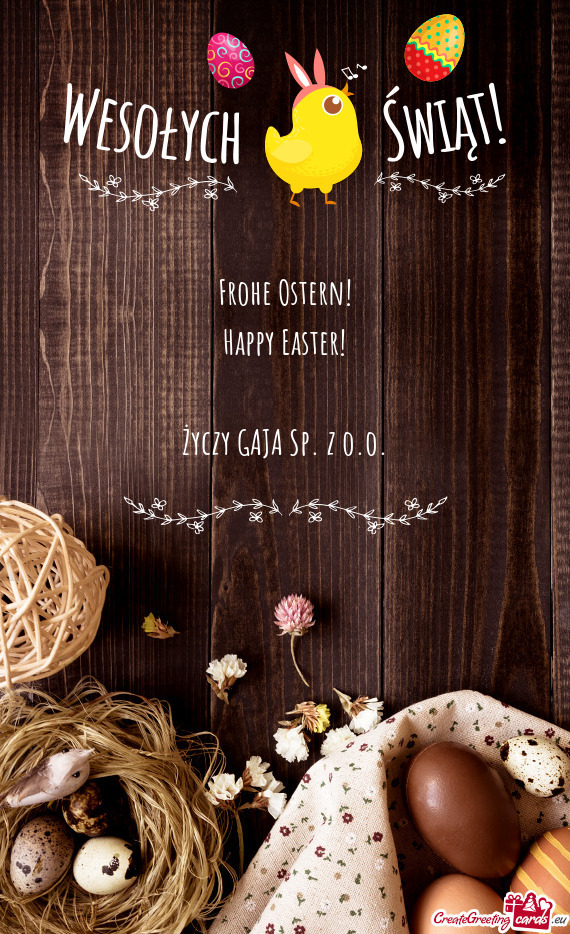 Frohe Ostern! Happy Easter! GAJA Sp