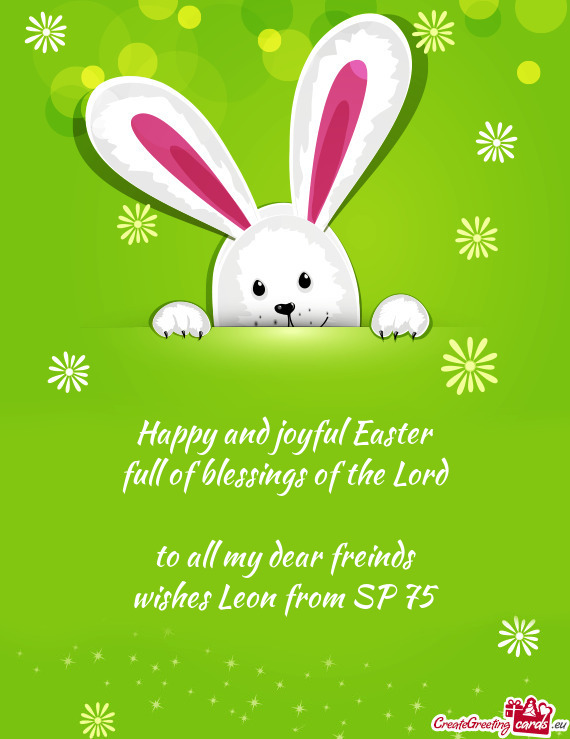 Happy and joyful Easter