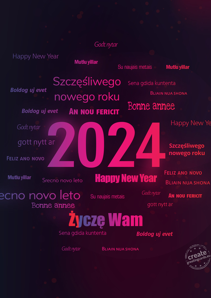 Happy new year Życzę Wam