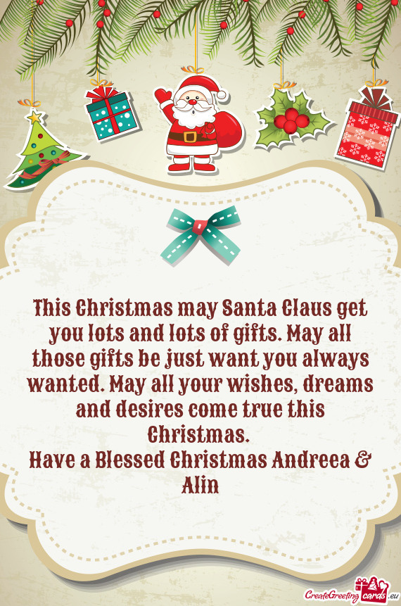 Have a Blessed Christmas Andreea & Alin