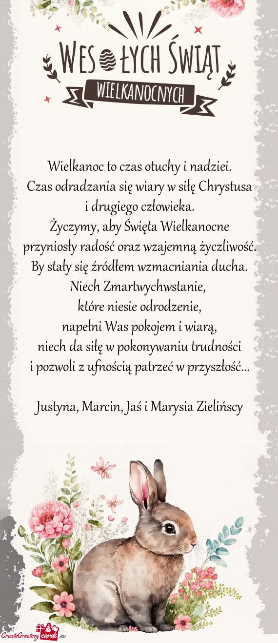 Justyna, Marcin, Jaś i Marysia Zielińscy