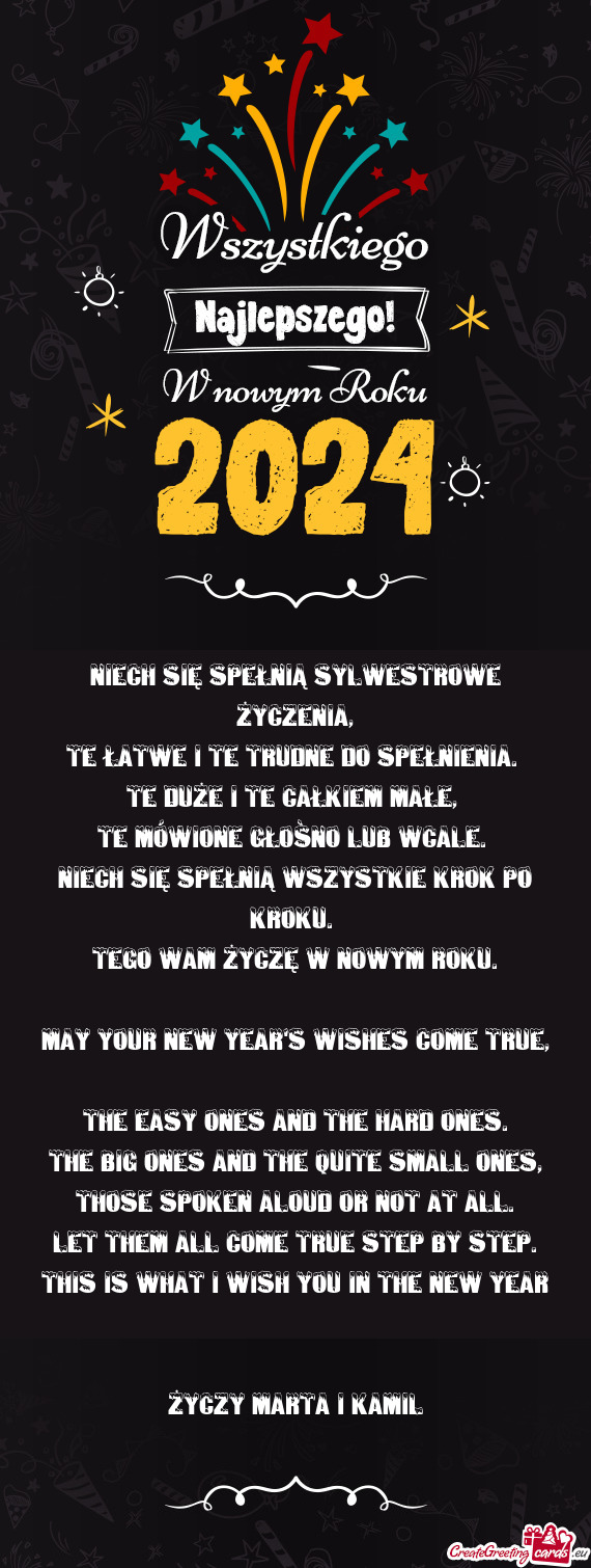 May your New Year