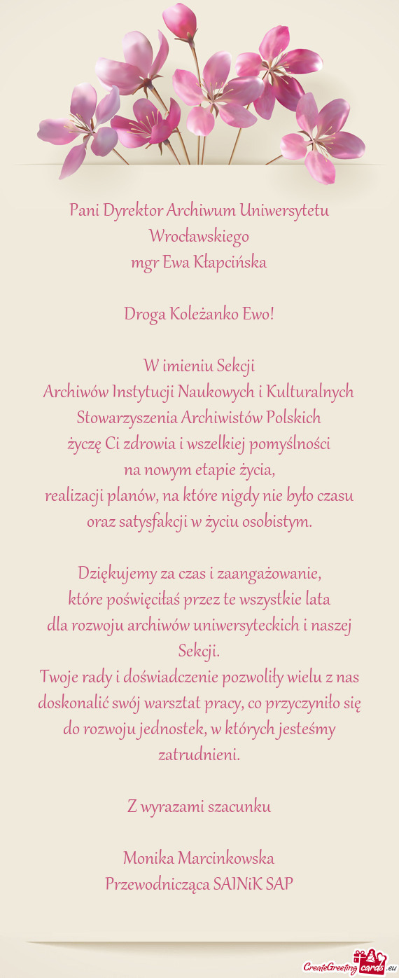 Mgr Ewa Kłapcińska