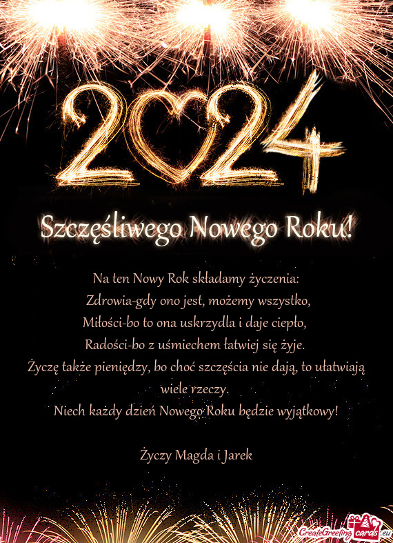 Na ten Nowy Rok składamy życzenia:
