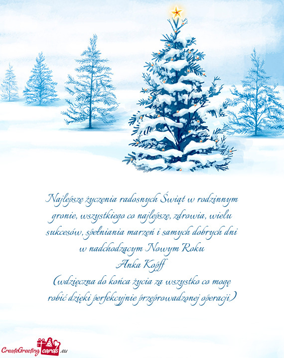 Najlepsze życzenia radosnych Świąt w rodzinnym gronie, wszystkiego co najlepsze, zdrowia, wielu s