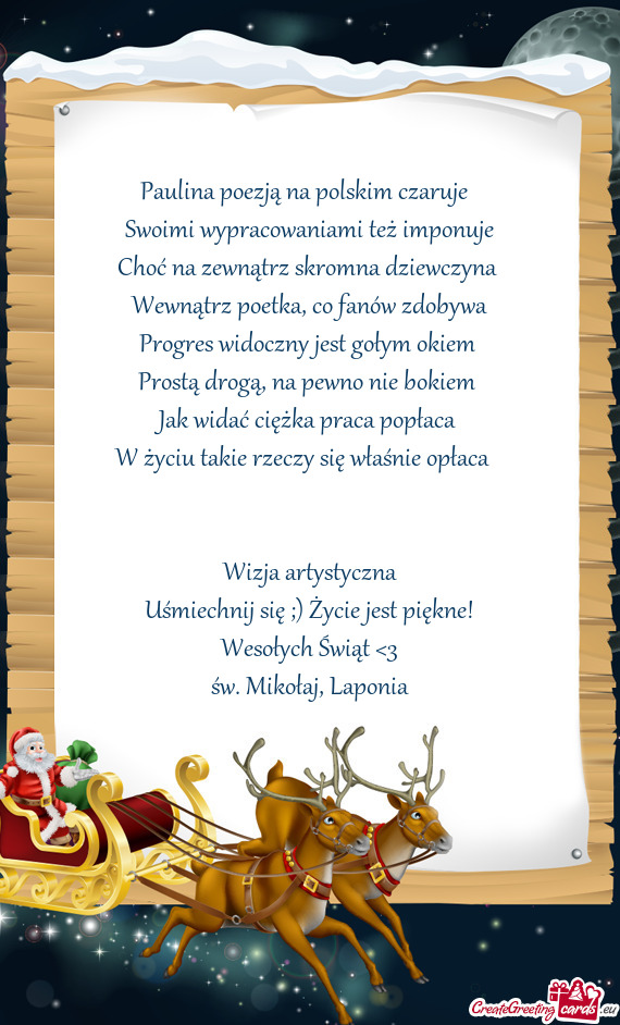 Paulina poezją na polskim czaruje