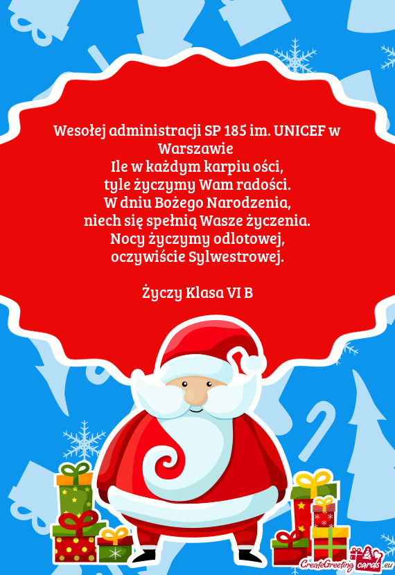 Wesołej administracji SP 185 im. UNICEF w Warszawie