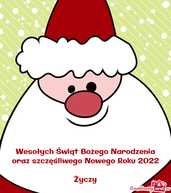 Wesołych Świąt Bożego Narodzenia oraz szczęśliwego Nowego Roku 2022