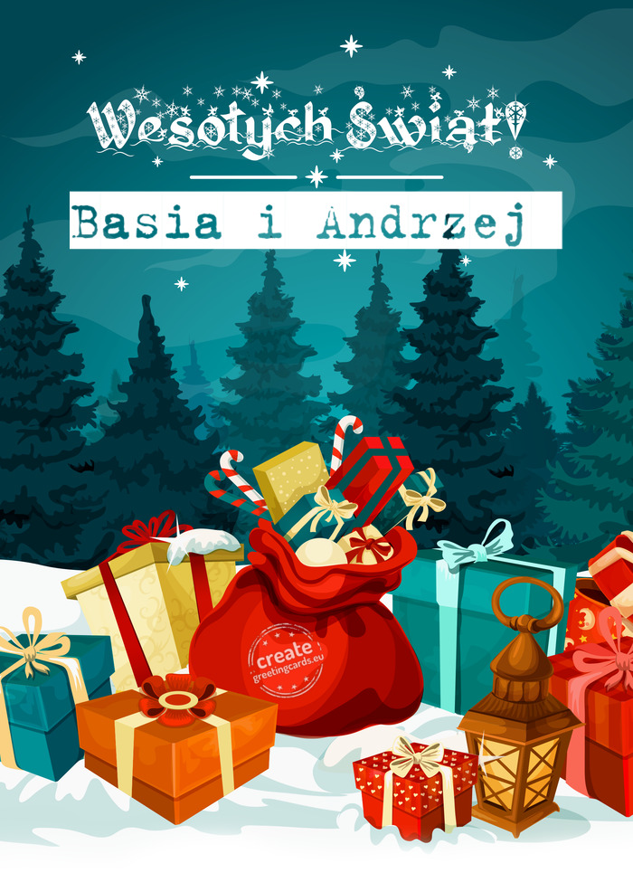 Wesołych Świąt Bożonarodzeniowych Basia i Andrzej