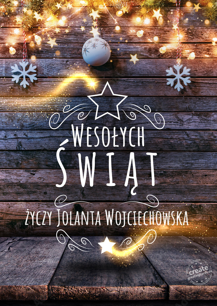 Wesołych Świąt Jolanta Wojciechowska