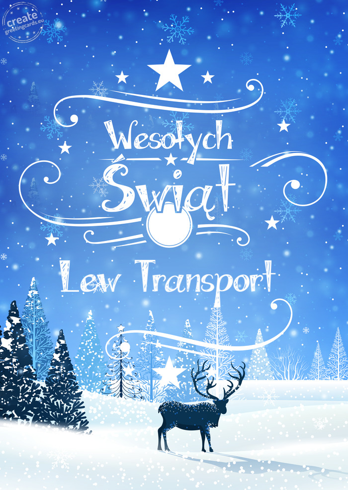 Wesołych Świąt Lew Transport