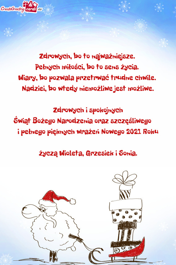 ?wiąt Bożego Narodzenia oraz szczęśliwego  i pełnego pięknych wrażeń Nowego 2021 Rok