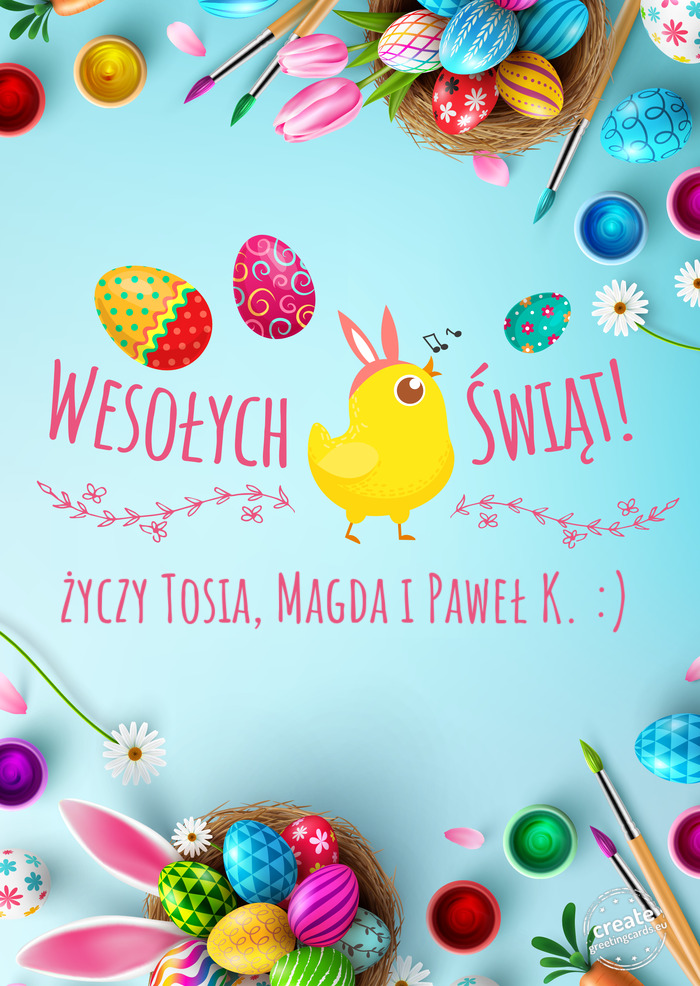 Wielkanoc Tosia, Magda i Paweł K. :)