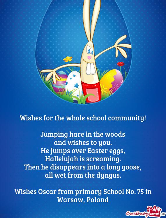 Wishes for the whole school community