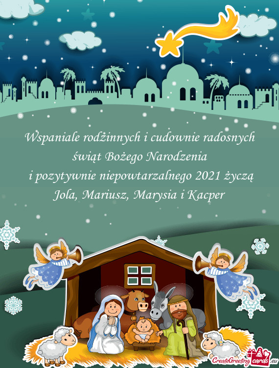 Wspaniale rodzinnych i cudownie radosnych świąt Bożego Narodzenia