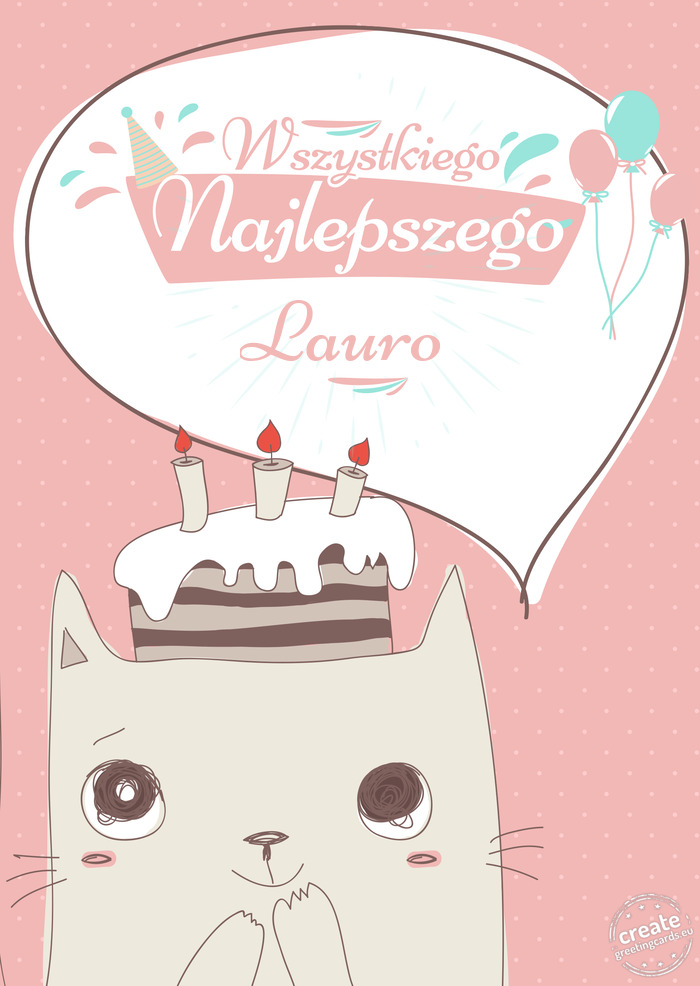 Wszystkiego najlepszego Lauro z okazji urodzin