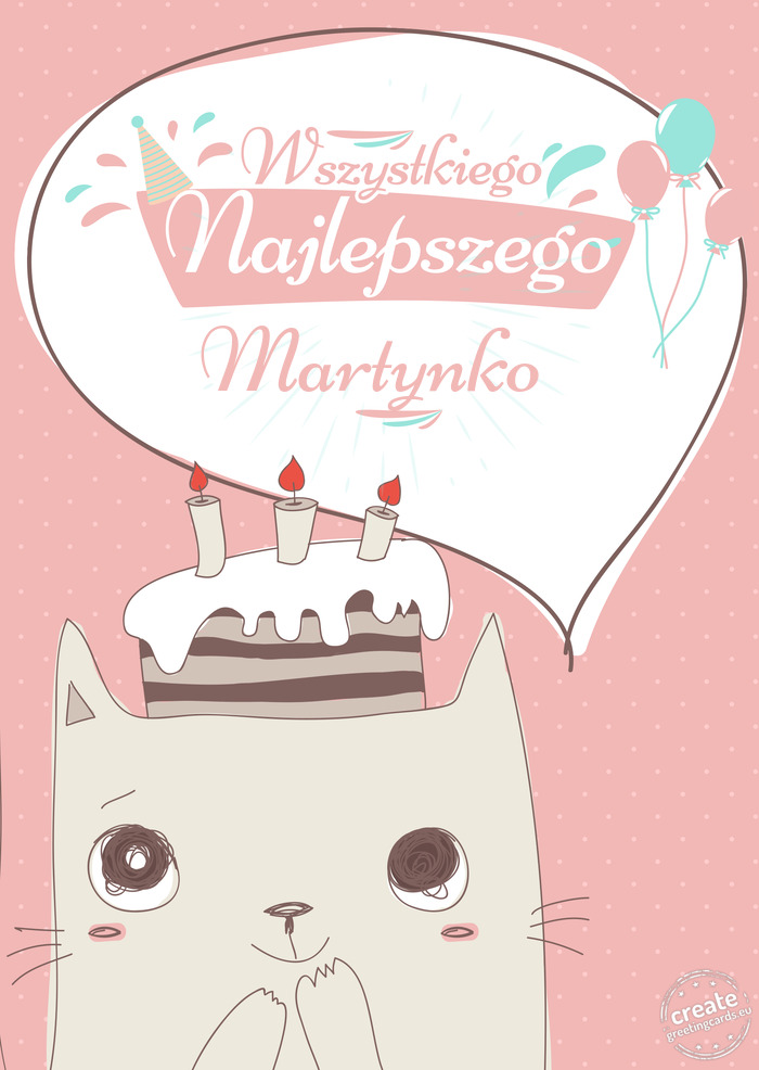Wszystkiego najlepszego Martynko z okazji urodzin