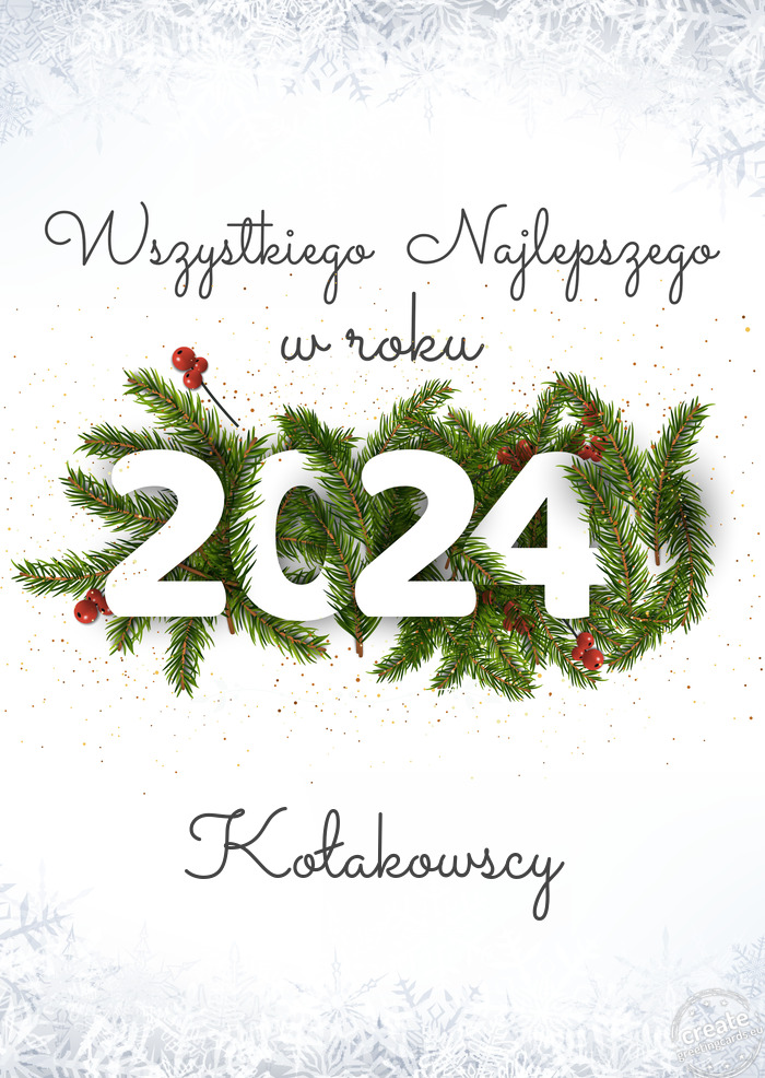 Wszystkiego najlepszego w nowym roku Kołakowscy