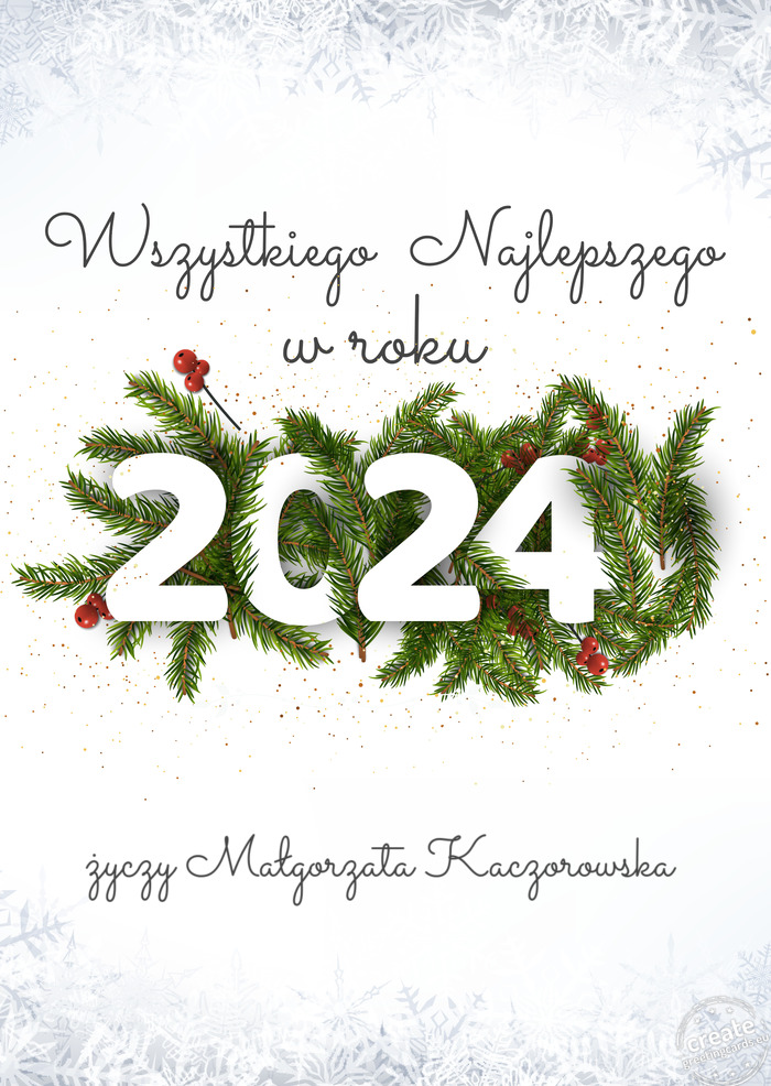 Wszystkiego najlepszego w nowym roku Małgorzata Kaczorowska