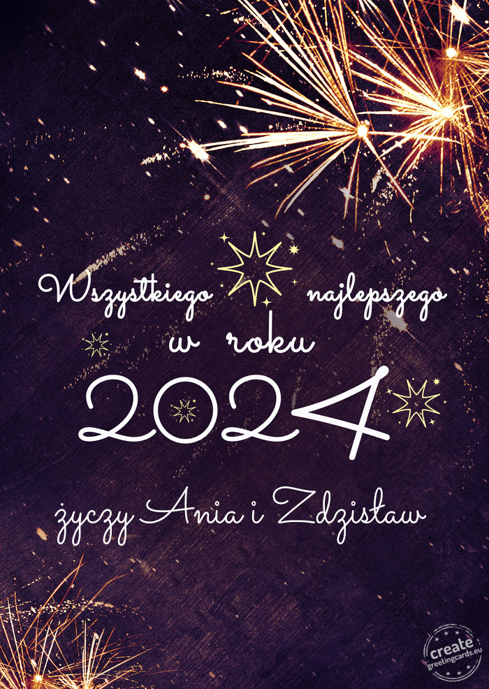 Wszystkiego najlepszego w roku Ania i Zdzisław