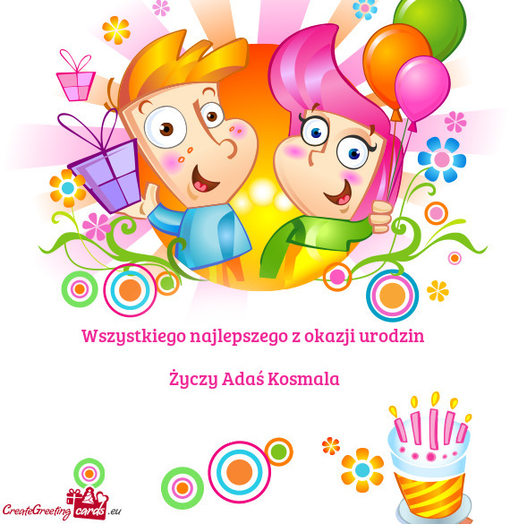 Wszystkiego najlepszego z okazji urodzin  Adaś Kosmala