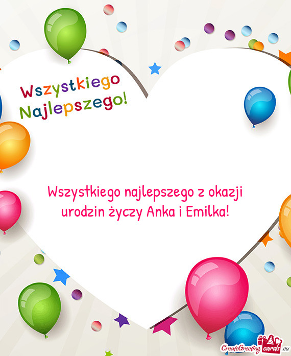Wszystkiego najlepszego z okazji urodzin Anka i Emilka