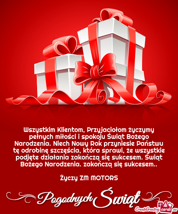 Wszystkim Klientom, Przyjaciołom życzymy pełnych miłości i spokoju Świąt Bożego Narodzenia