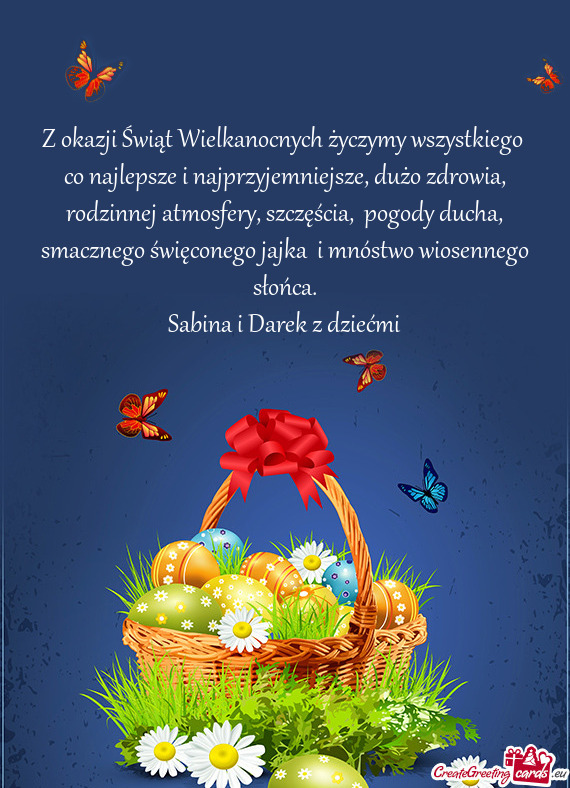 Z okazji Świąt Wielkanocnych życzymy wszystkiego  co najlepsze i najprzyjemniejsze, dużo zdrowi