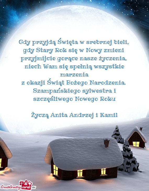 Życzą Anita Andrzej i Kamil