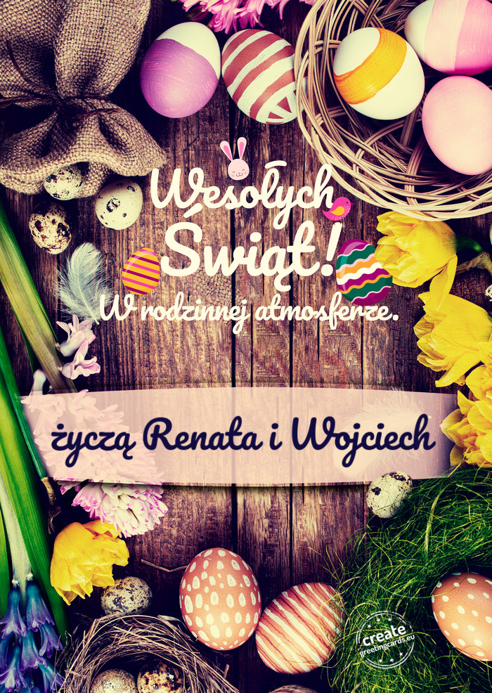 Życzą Renata i Wojciech