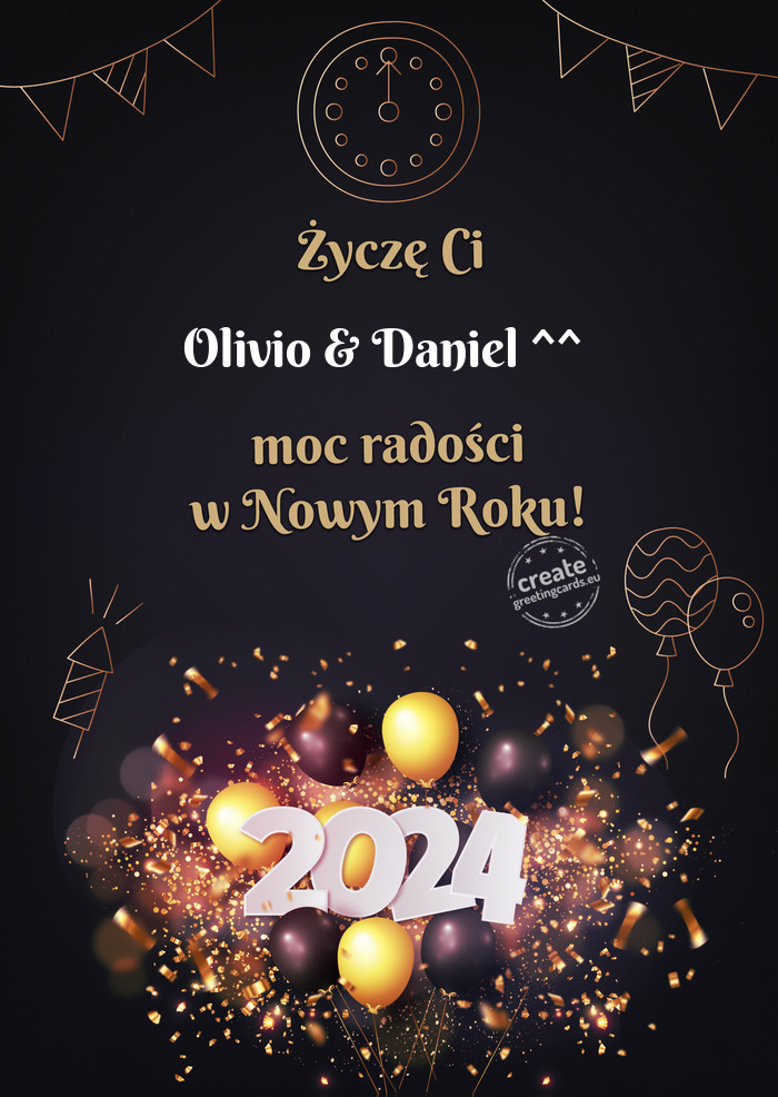 Życzę Ci Olivio & Daniel ^^ moc radości w Nowym Roku