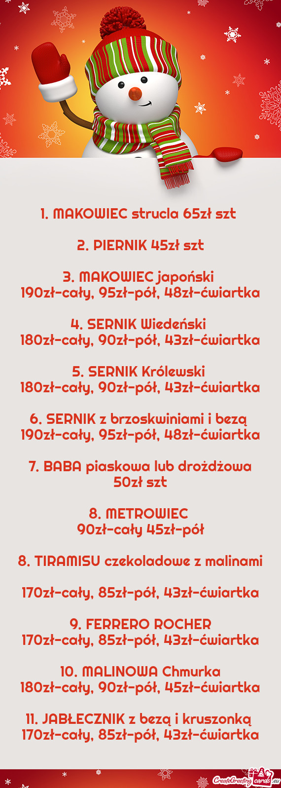 1. MAKOWIEC strucla 65zł szt