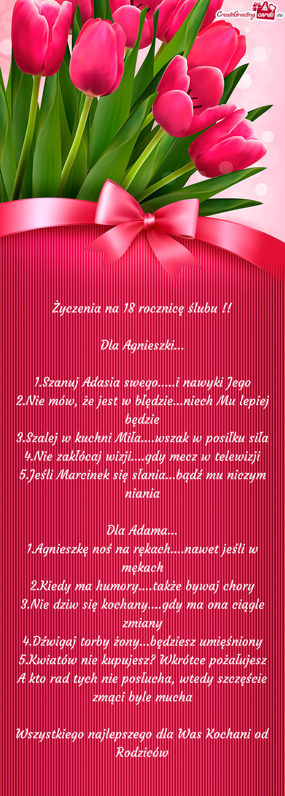 1.Szanuj Adasia swego.....i nawyki Jego