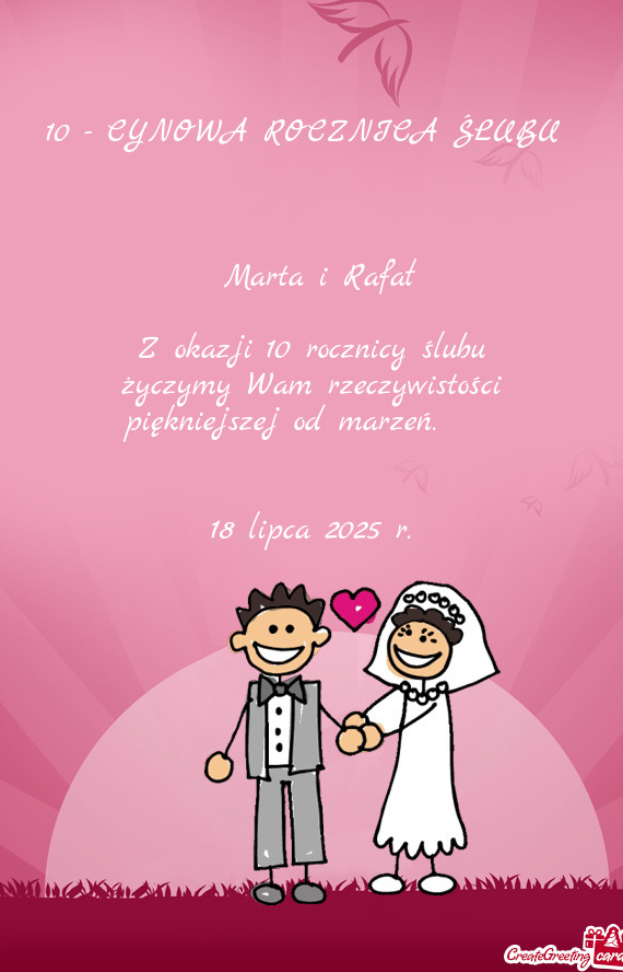 10 - CYNOWA ROCZNICA ŚLUBU