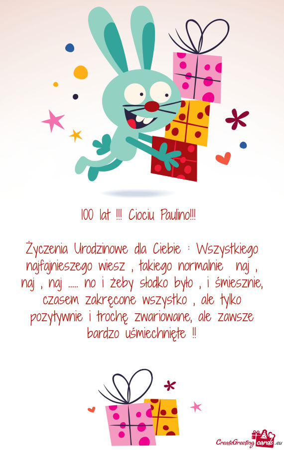 100 lat !!! Ciociu Paulino
