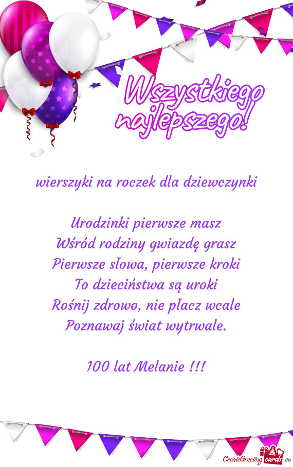 100 lat Melanie