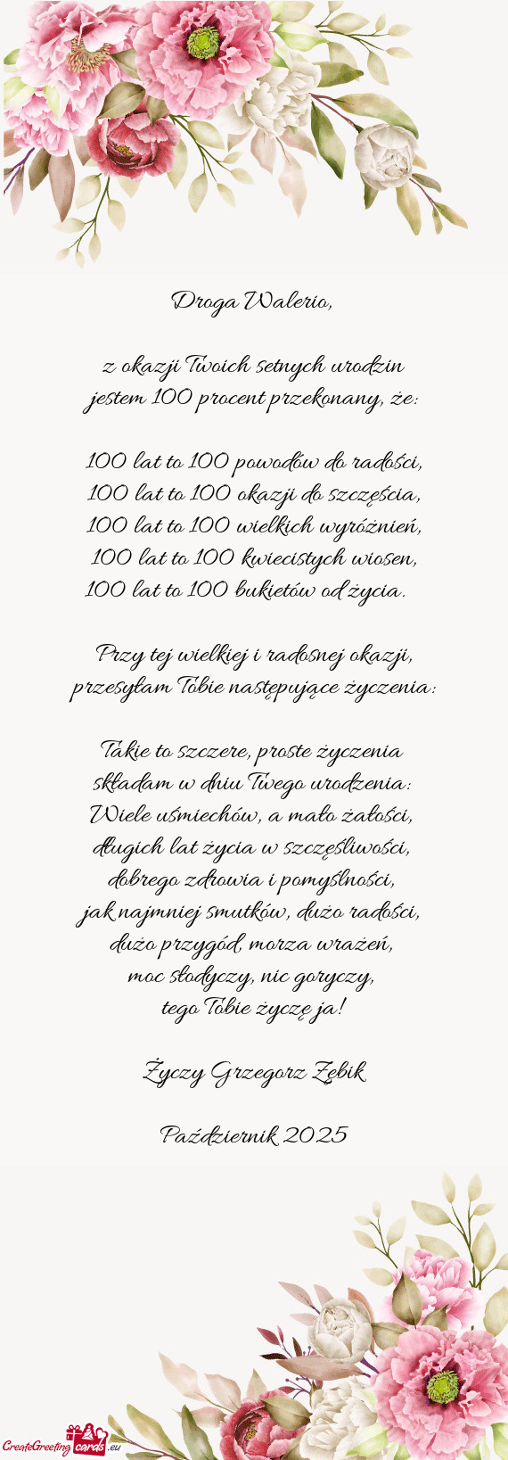 100 lat to 100 okazji do szczęścia