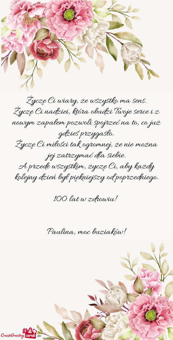 100 lat w zdrowiu! ♡