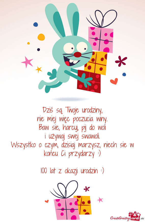 100 lat z okazji urodzin :)