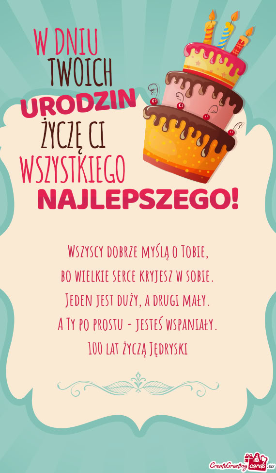 100 lat życzą Jędryski