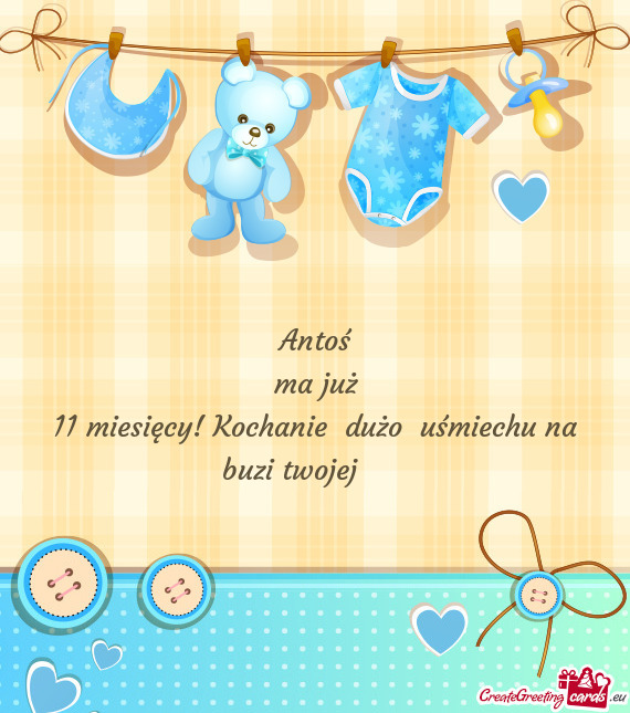 11 miesięcy! Kochanie dużo uśmiechu na buzi twojej ❤️