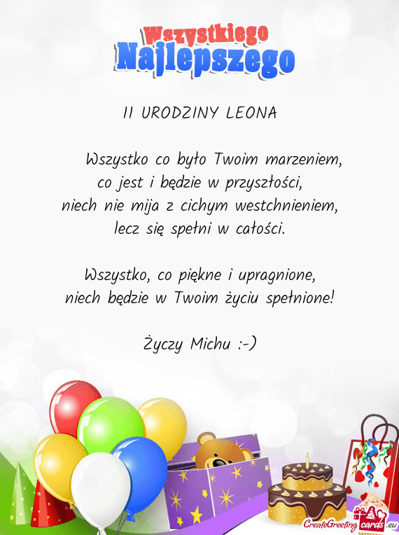 11 URODZINY LEONA