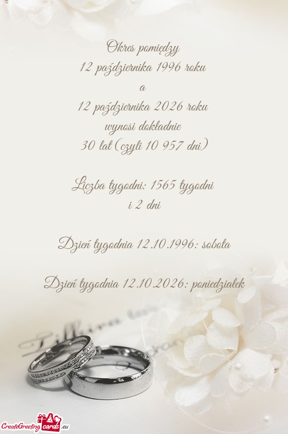 12 października 1996 roku