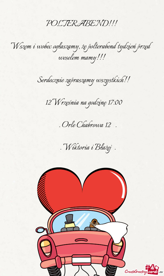 12 Września na godzinę 17:00