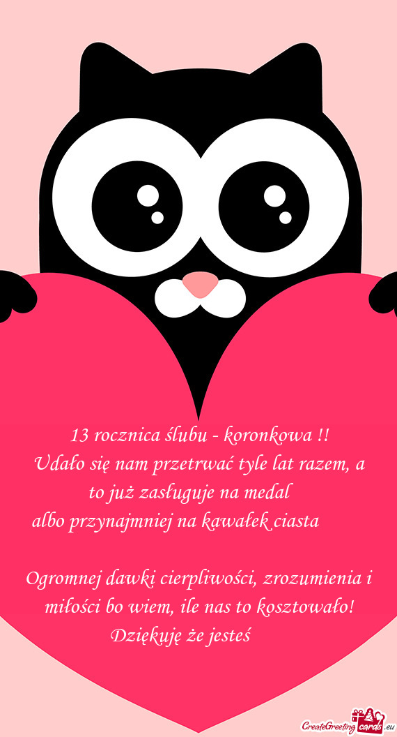 13 rocznica ślubu - koronkowa