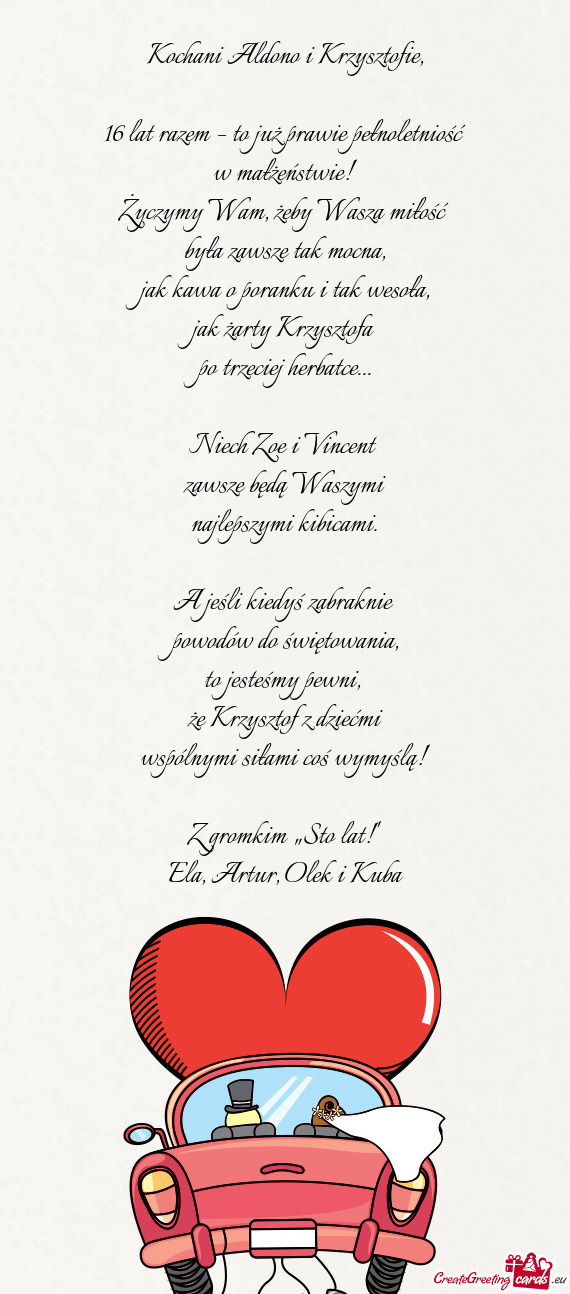 16 lat razem – to już prawie pełnoletniość